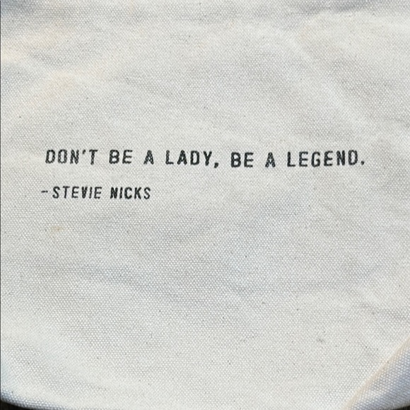 SugarBoo & Co Cosmetic Bag Stevie Nicks Quote on Canvas Design 7”x9” Pouch - Picture 4 of 5